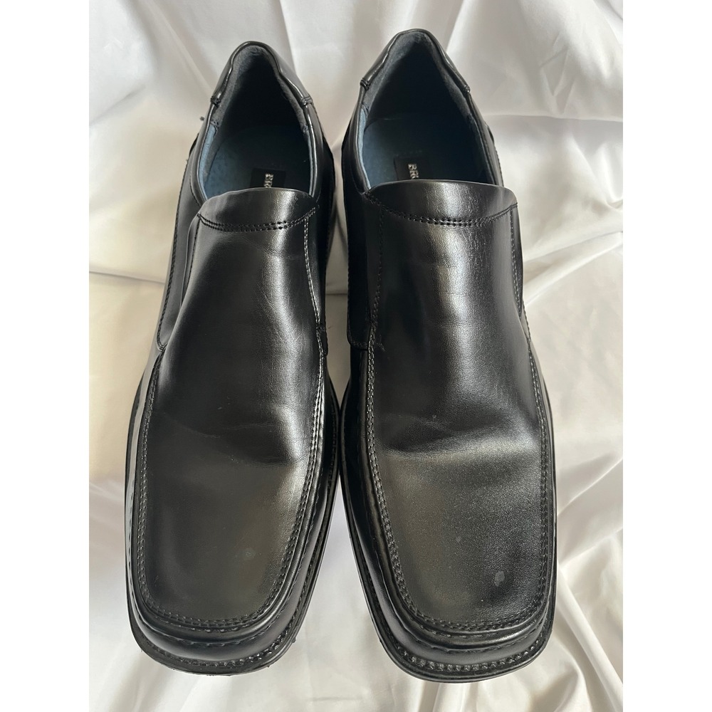 Bruno Marc Mens Black Slip On Loafers Square Toe Dress Shoes Formal Business